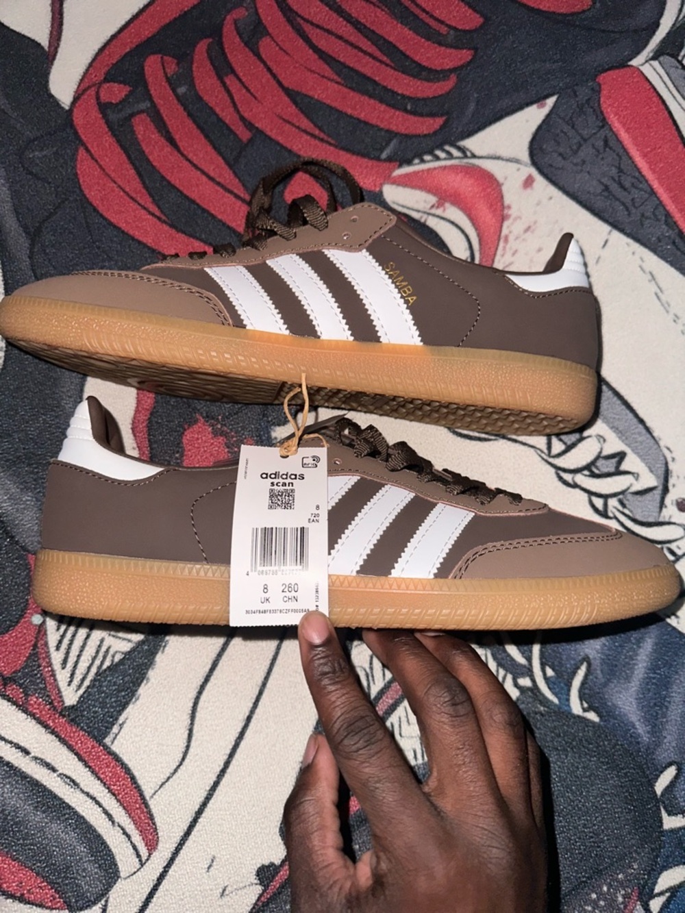 Adidas Men's Brown Samba Sneakers - Picture 3 of 4